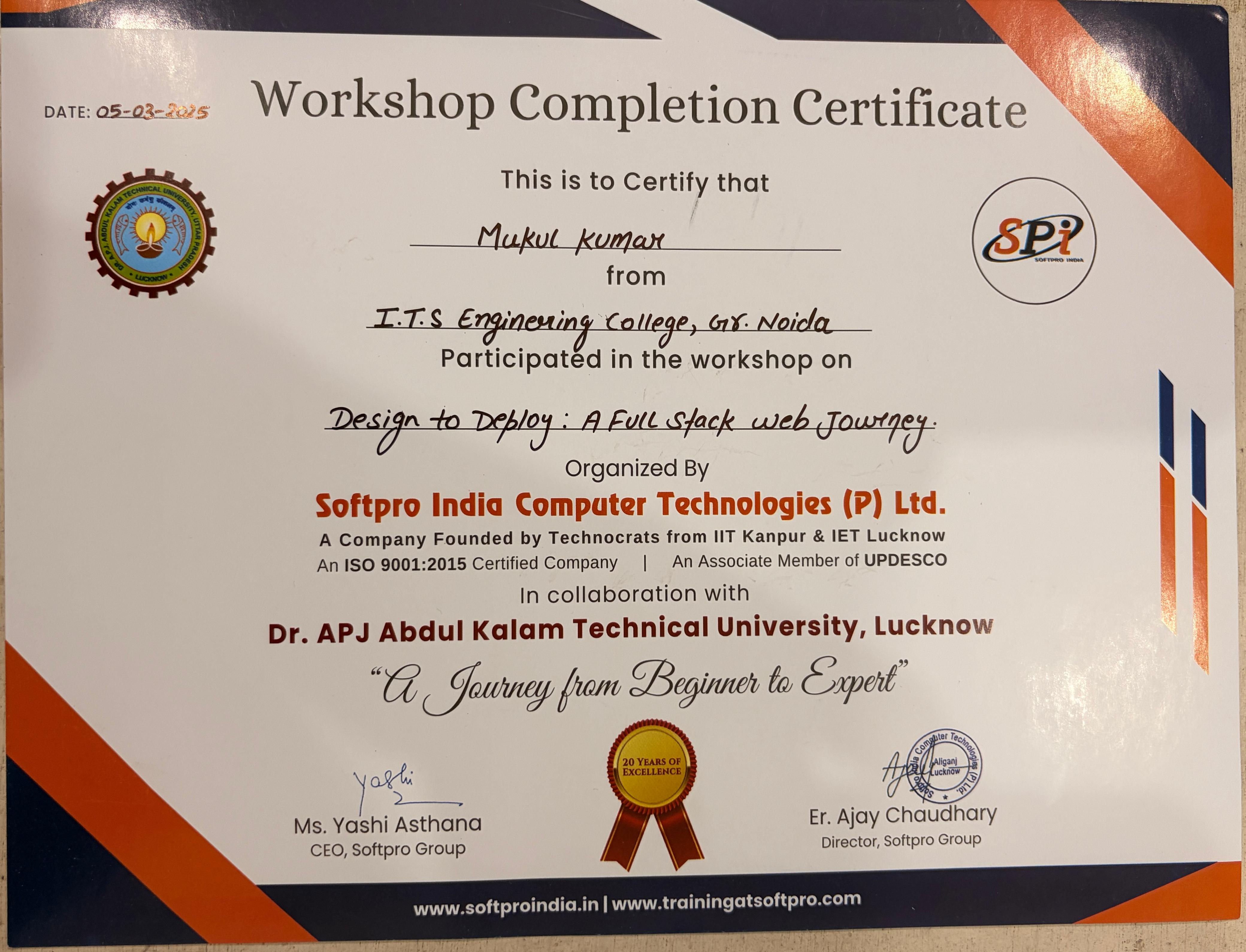 certificate